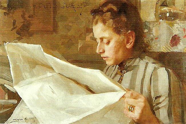 emma zorn lasande, Anders Zorn